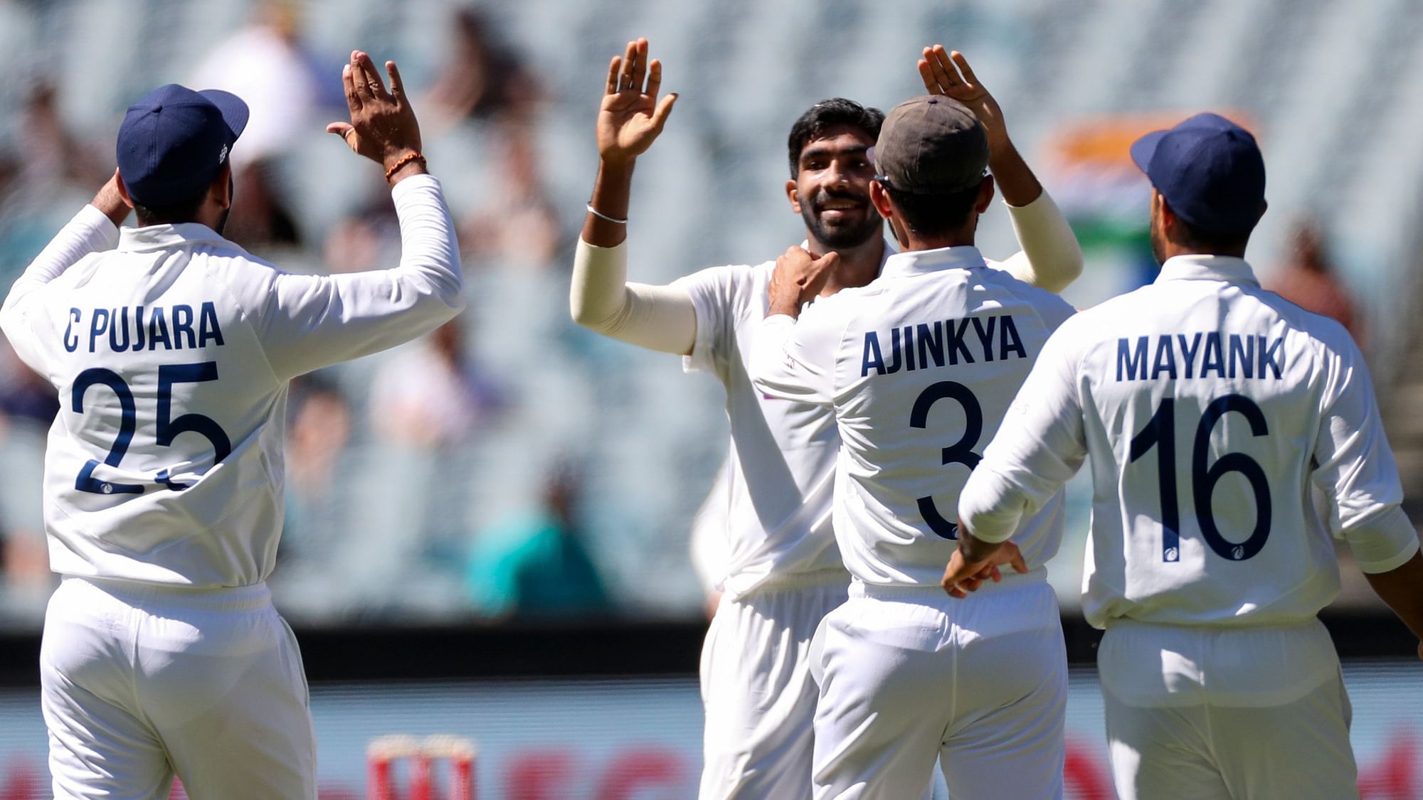 Jasprit Bumrah picked the wickets of Joe Burns, Travis Head, Mitchell Starc and Nathan Lyon on Day 1 in Melbourne.&nbsp;