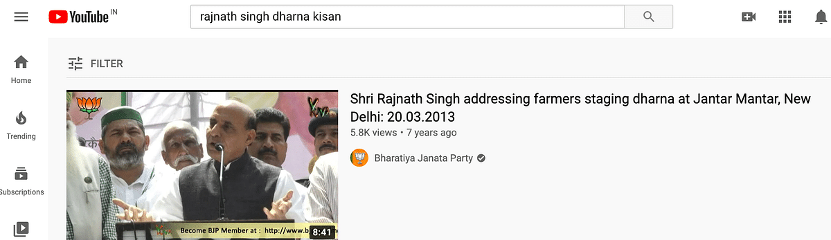 The video is from his address to the farmers protesting at Jantar Mantar, New Delhi, in 2013.