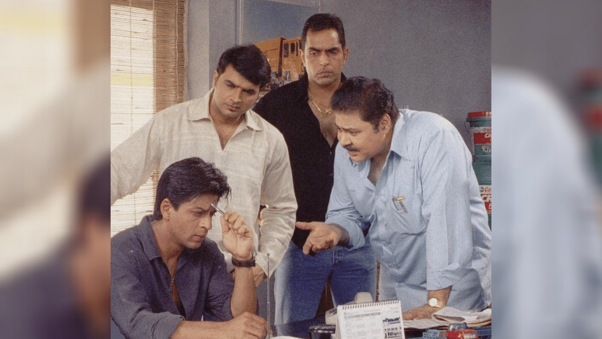 Shah Rukh Khan and Satish Shah in a still from <i>Chalte Chalte</i>.