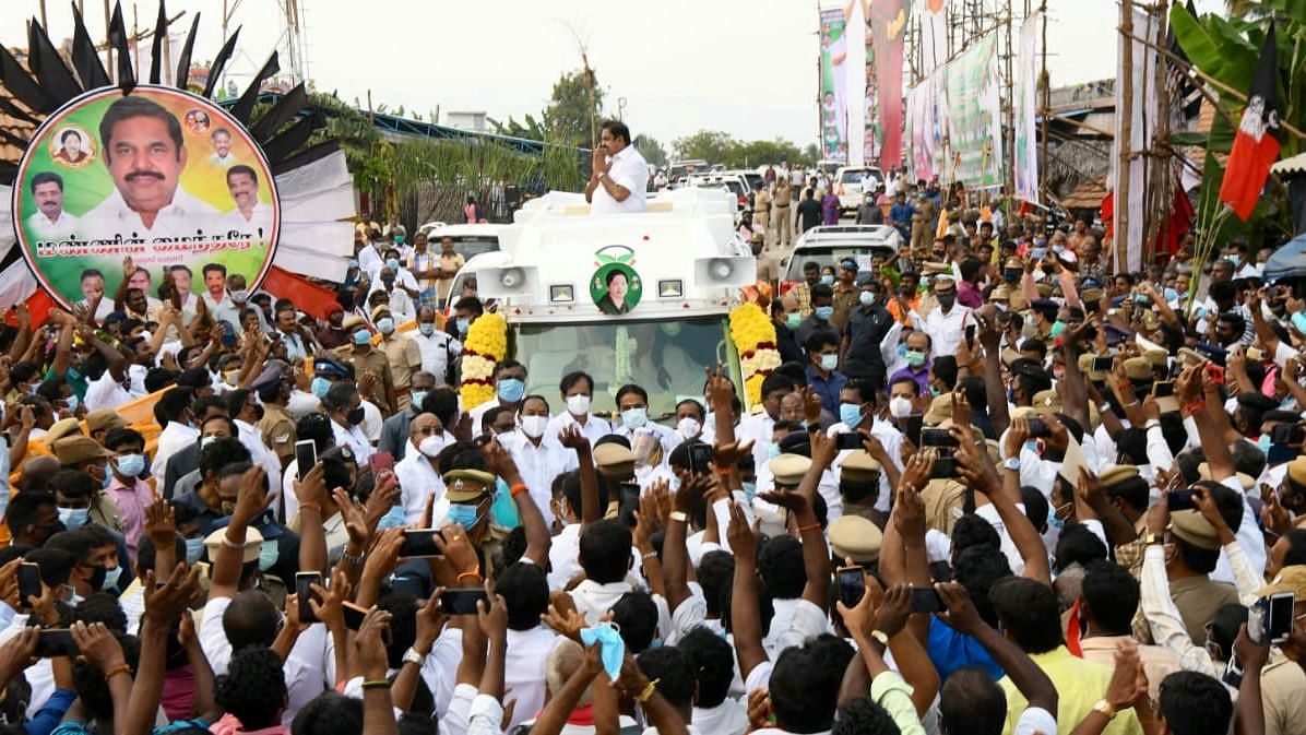 Tamil Nadu Chief Minister and AIADMK party co-coordinator Edappadi K Palaniswami launched his party’s campaign for the 2021 Assembly election.