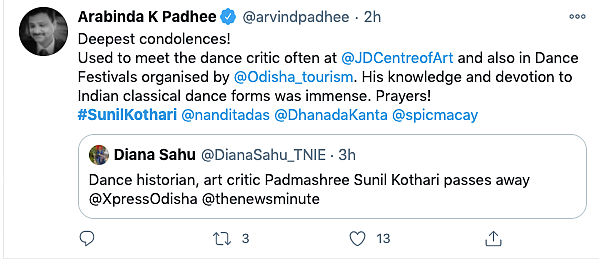 Dance Historian & Padma Shri Awardee Sunil Kothari Passes Away