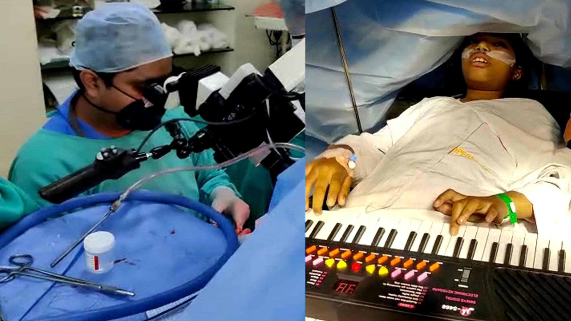 Girl continues to play piano during brain surgery