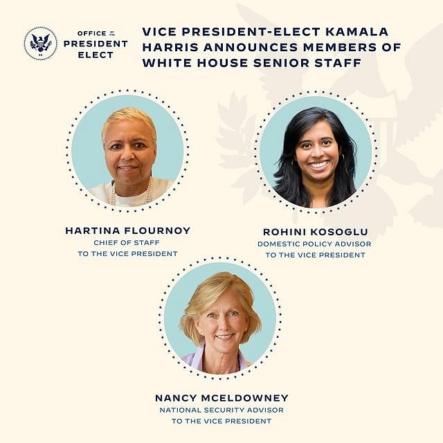  Sri Lankan-origin Rohini Kosoglu will serve as the US Vice President-elect’s domestic policy advisor. 