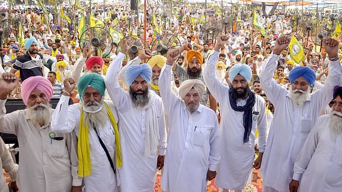 Representatives of various farmers organisations stage a protest against the Central Government over agriculture related issues, in Patiala. Image used for representational purposes.