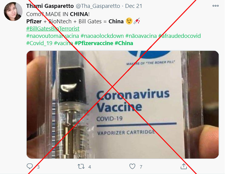 We found that neither does Pfizer manufacture COVID-19 vaccine in China nor is it making vaporiser cartridges.