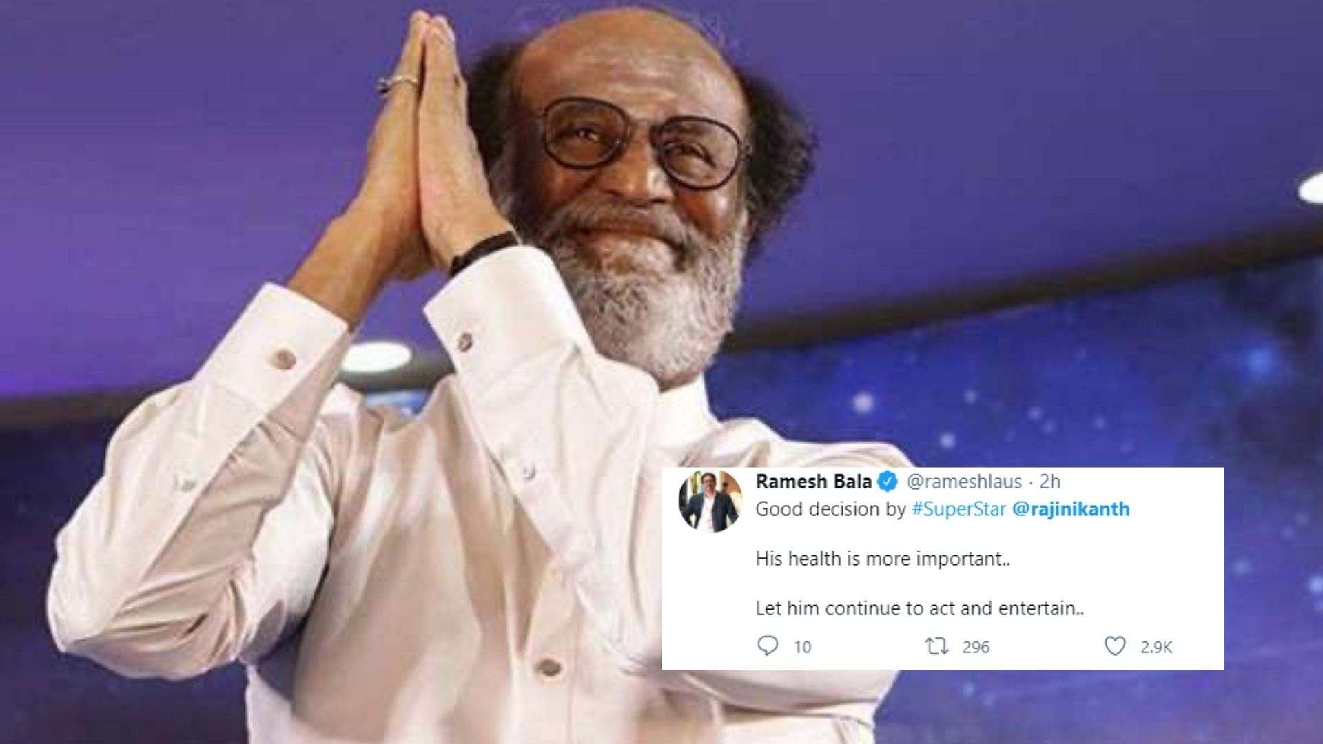 Twitter Reacts To Rajnikanth's Decision To Not Join Politics