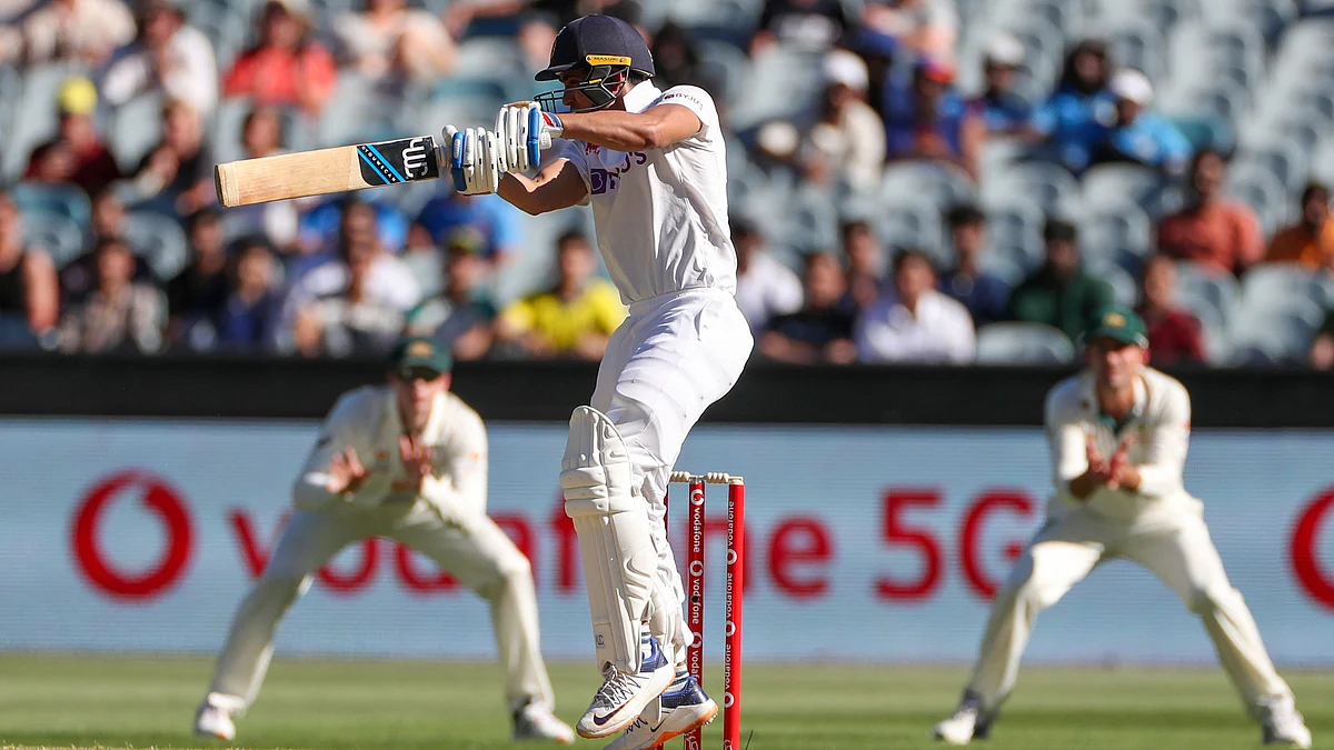 Shubman Gill during his debut knock at the Melbourne Cricket Ground against Australia.