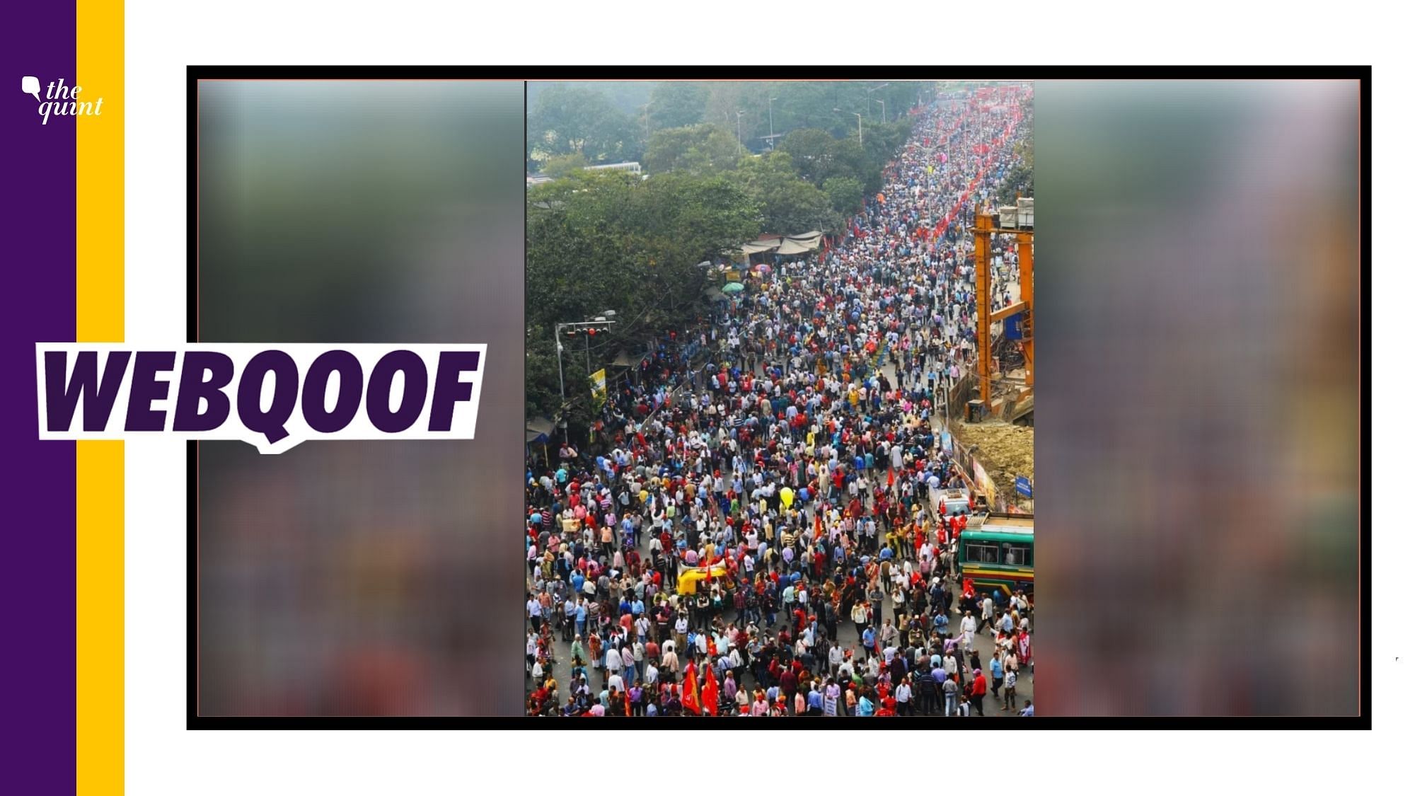 The image is from West Bengal in 2019 when a march was held against the privatisation of PSUs.&nbsp;