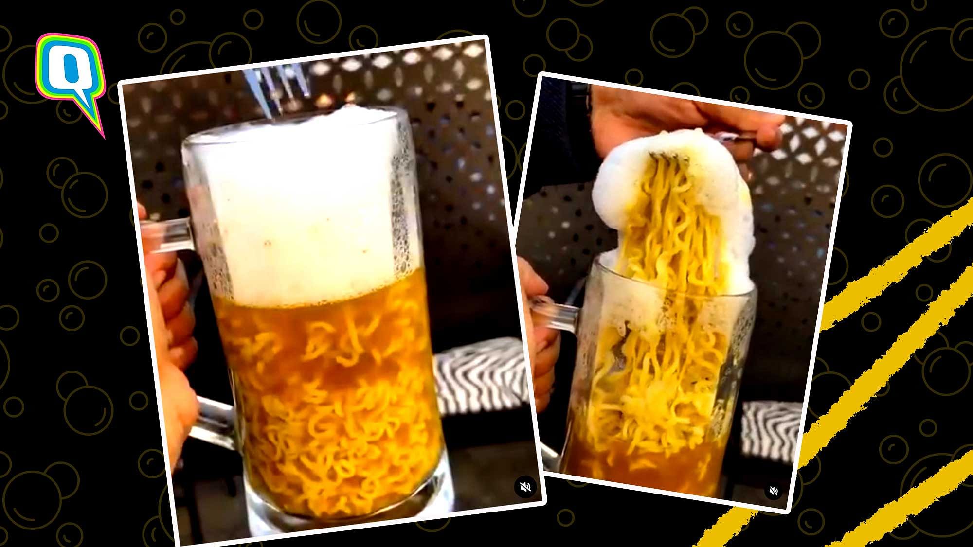 The beer Maggi is served at Housefull, New Delhi.