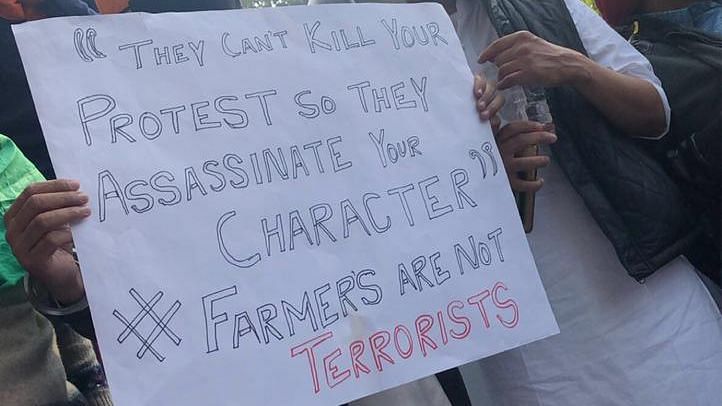 A placard at the Chandigarh protest.&nbsp;