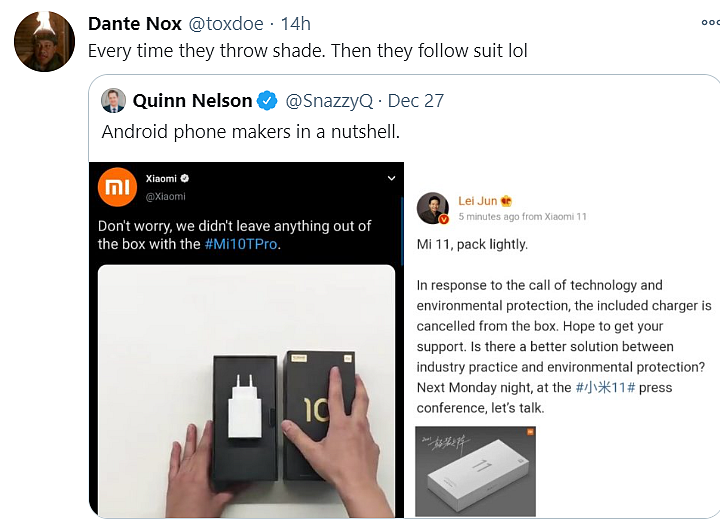Xiaomi Mocks Apple for No Charger, Gets Trolled for Doing the Same