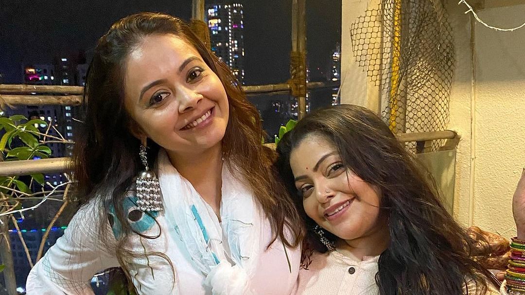 Devoleena Bhattacharjee with Divya Bhatnagar.