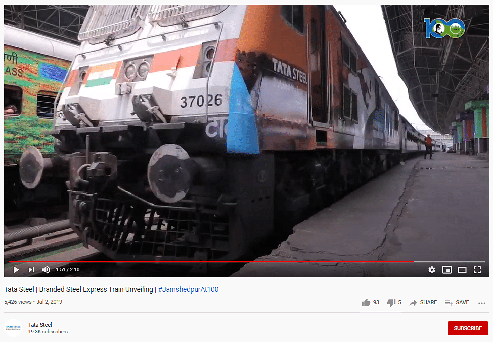 The Indian Railways had allowed brands to cover train engines in vinyl ads in 2019.