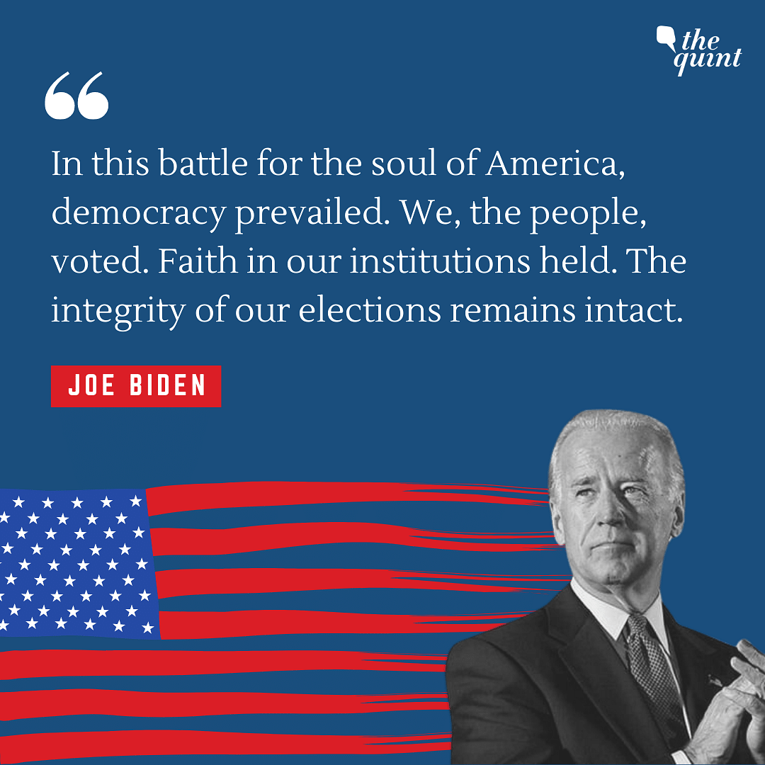 “The integrity of our elections remains intact”, said President-Elect Biden in his victory address.
