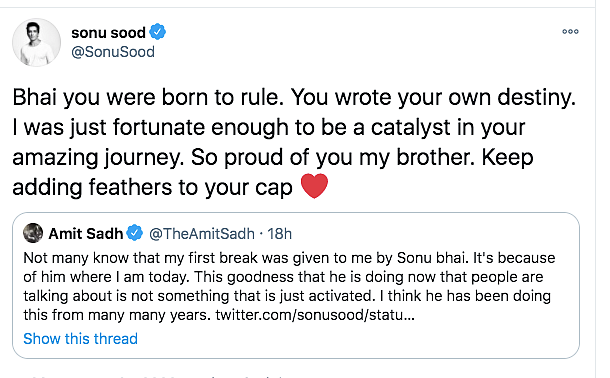 My First Break Was Given by Sonu Sood: Amit Sadh Thanks Actor