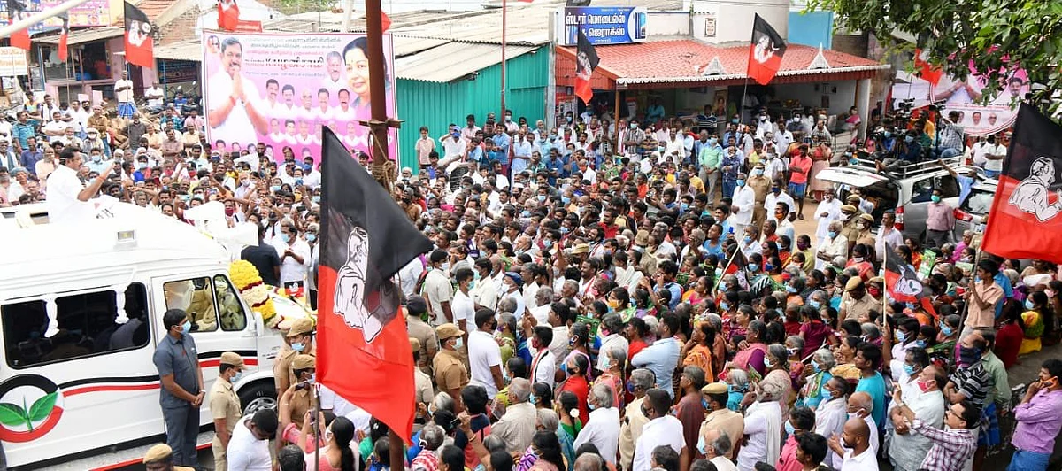 He was seen campaigning in former chief minister Jayalalithaa’s style.
