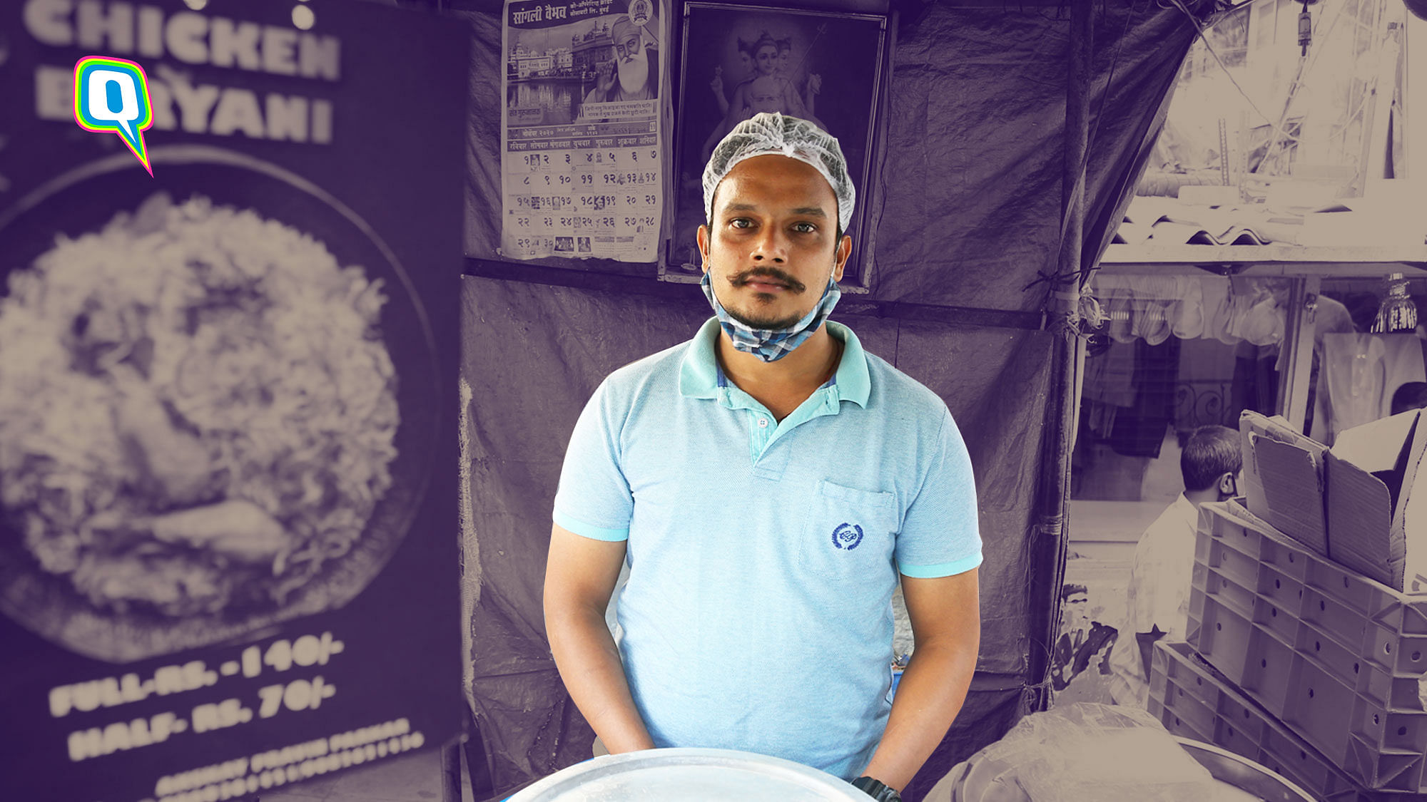 Akshay Parkar sells his ‘5-star’ quality biryani at a roadside stall.