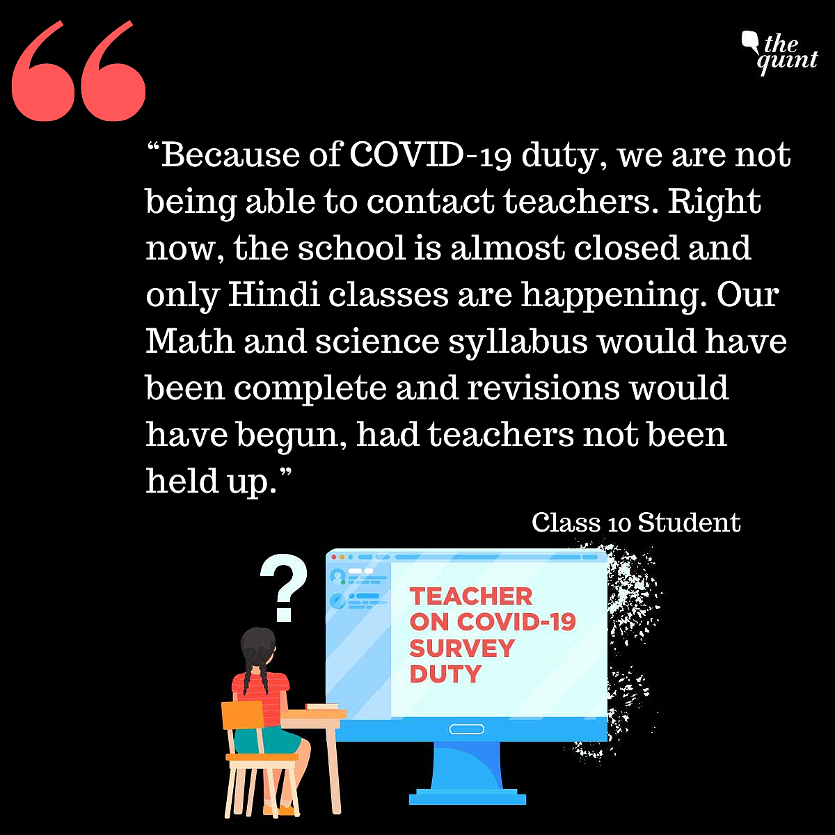 Class 10 Students Suffer as Delhi Govt Puts Teachers on COVID Duty