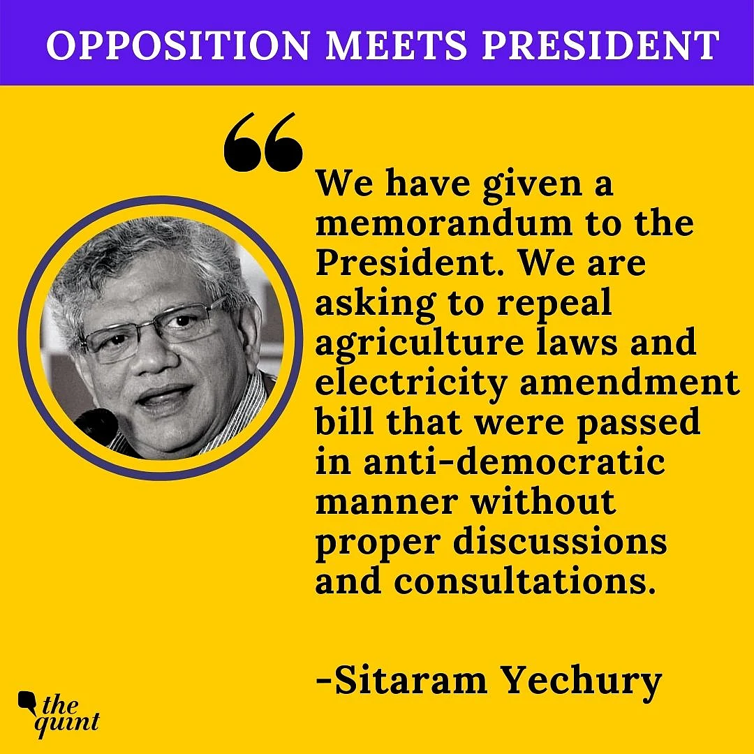 ‘An Insult’: Oppn Leaders Meet President for Repeal of Farm Laws
