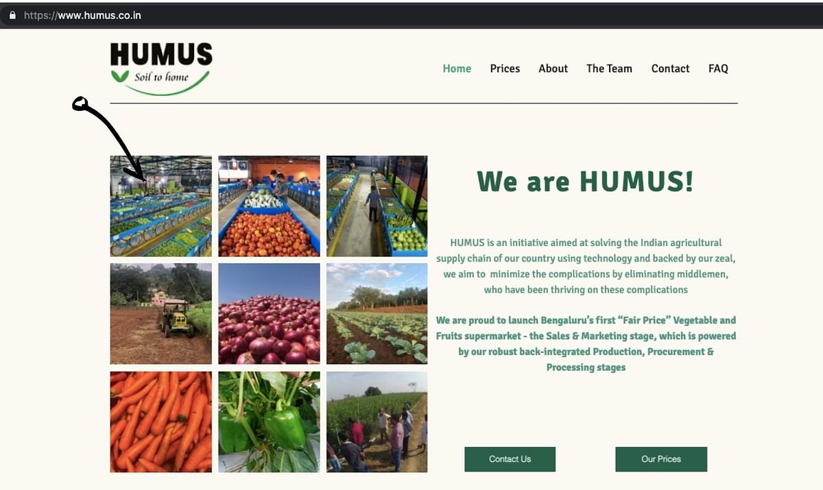 The images have been lifted from the website of a Bengaluru-based agricultural startup, Humus.