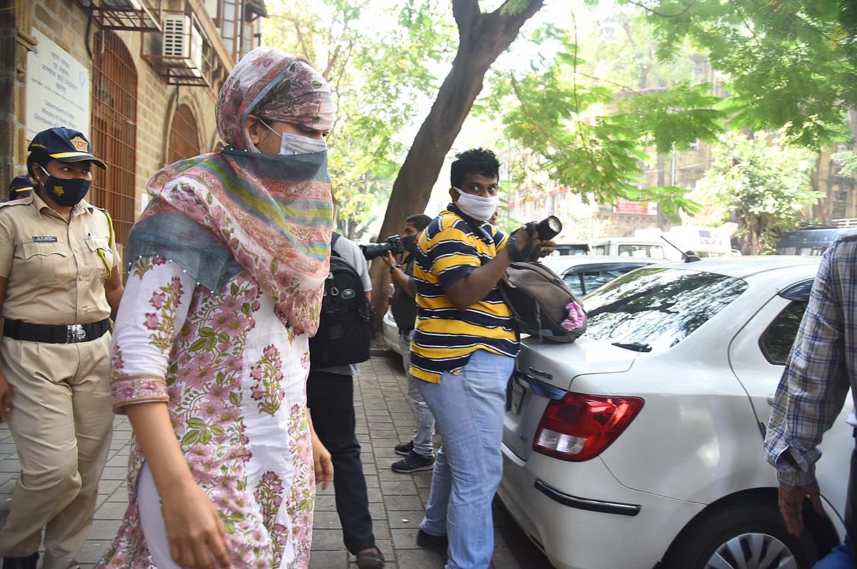 Dia Mirza's former manager Rahila Furniturewala at the NCB office.