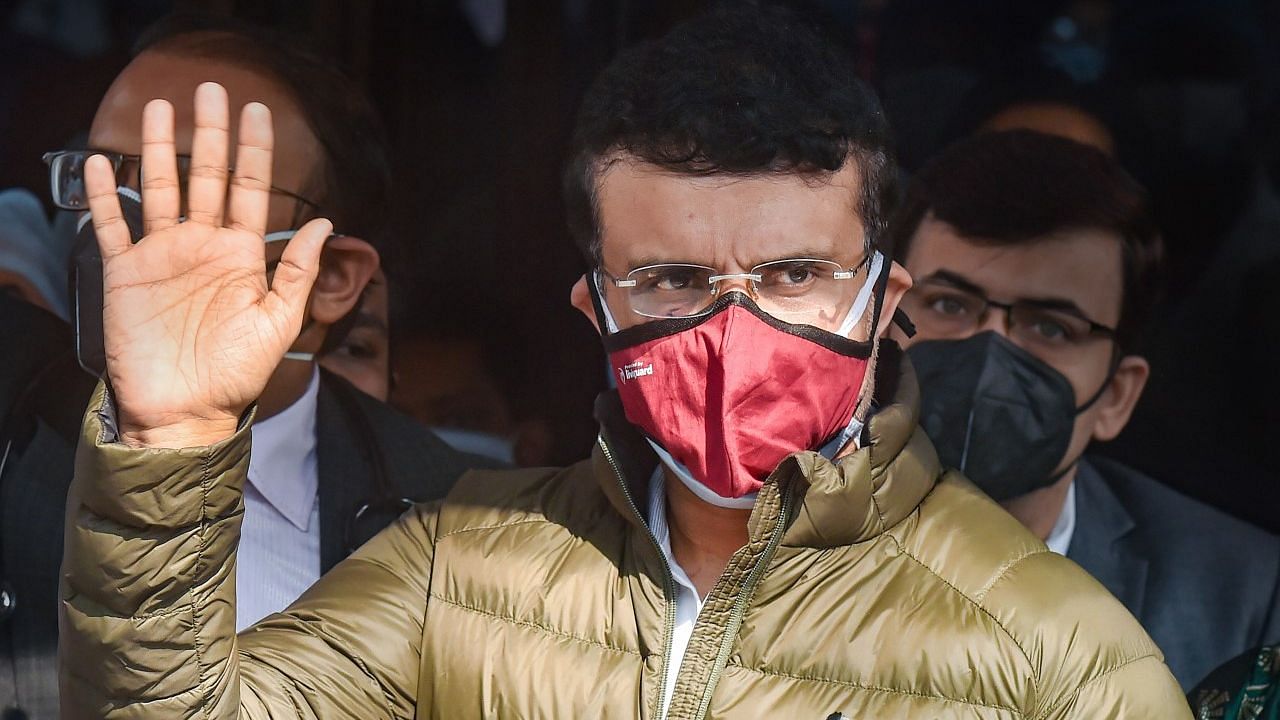 Sourav Ganguly after being discharged from Woodlands in Kolkata on Thursday.&nbsp;