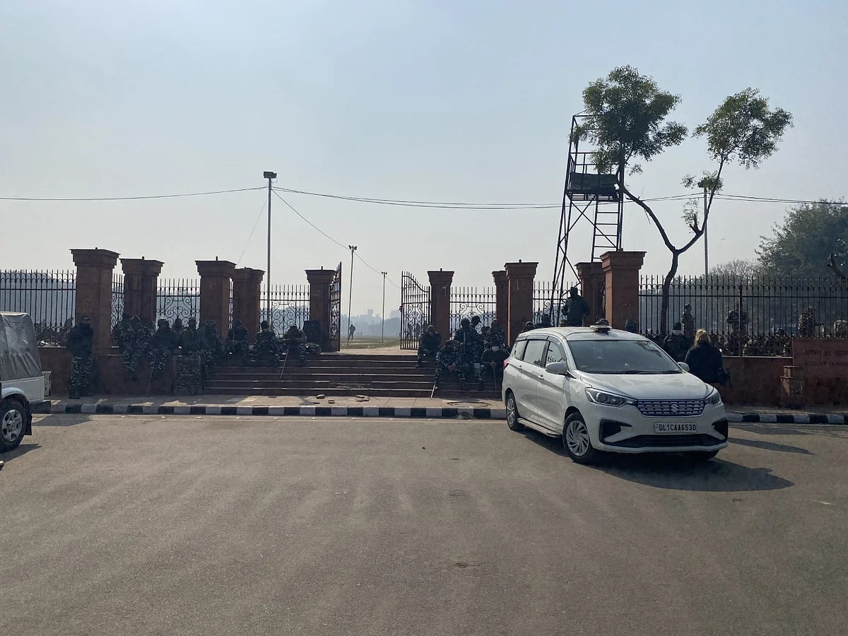 Security forces at Red Fort.
