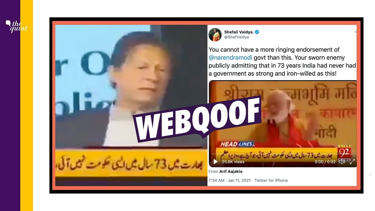 Social media users shared a video of Pakistan Prime Minister Imran Khan without giving full context of his remark on the Indian government.
