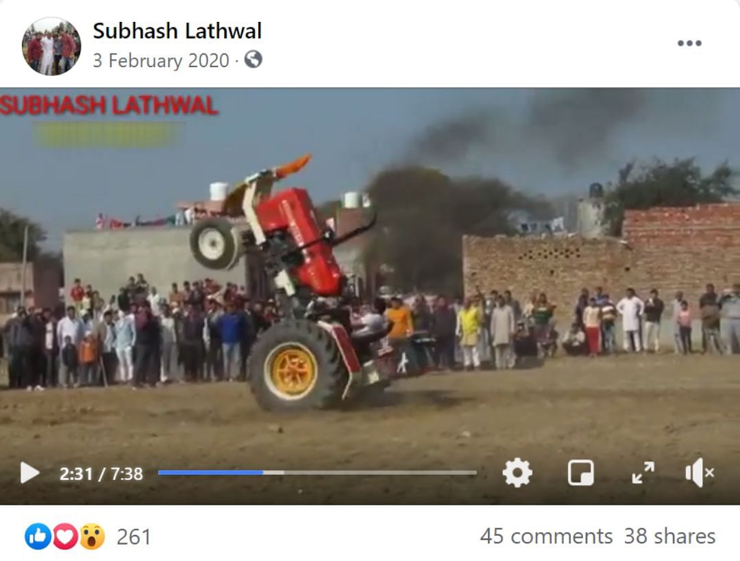 Old Video of Tractor Stunts Shared As Republic Day Parade Practice