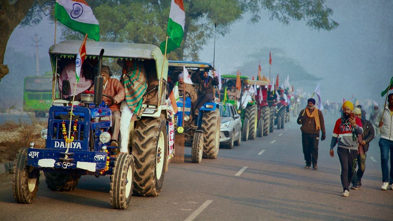 Image of 26 Jan farmers’ tractor rally in Delhi, used for representational purposes.