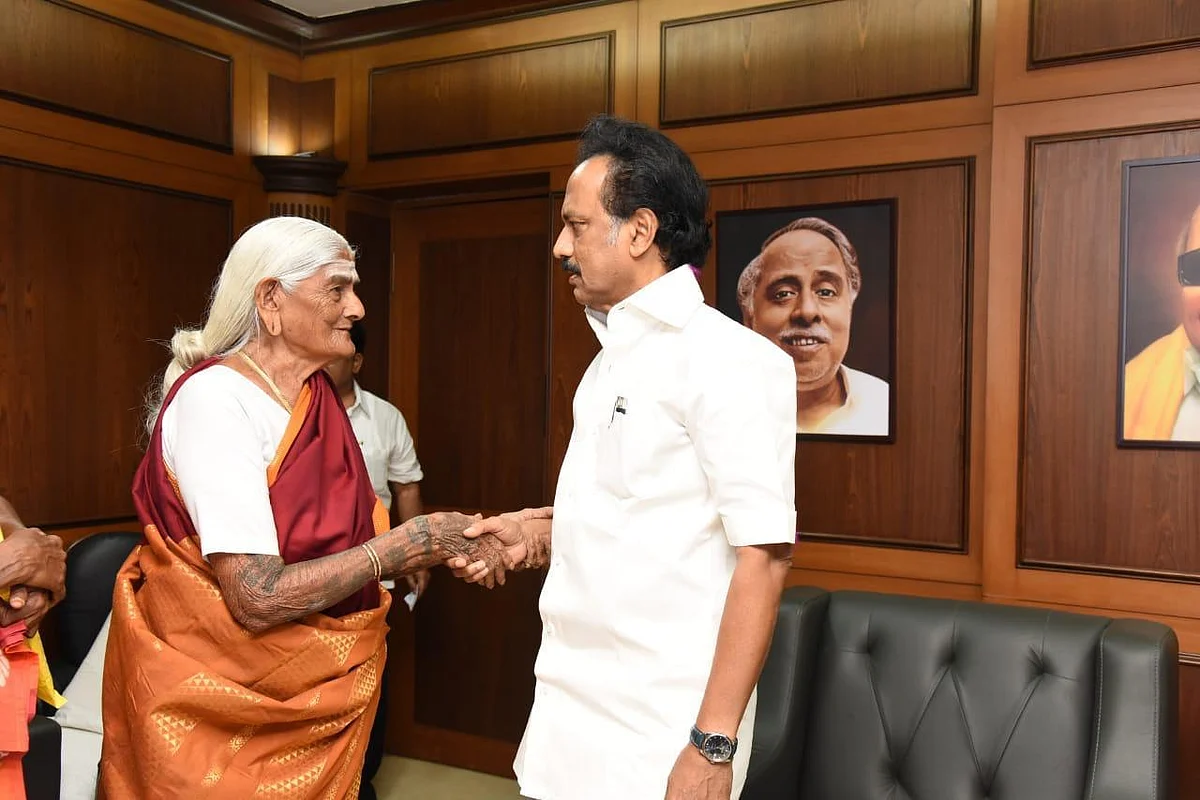 Pappammal served as the panchayat councillor in 1959 and is also a member of the DMK party.