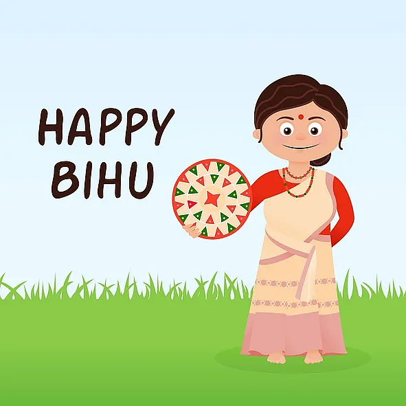 Happy Bihu images to share on WhatsApp and Facebook.