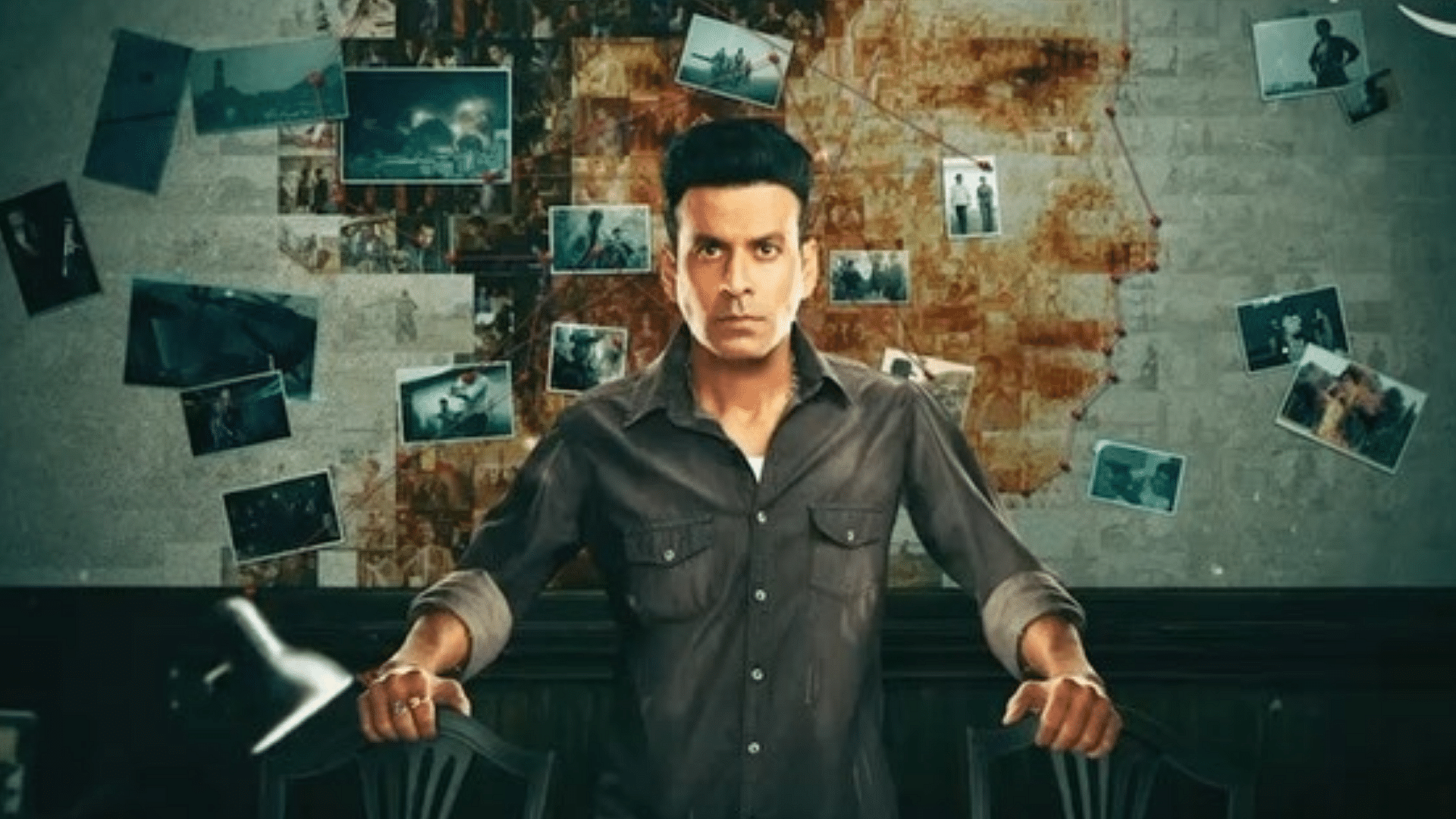 Manoj Bajpayee in a poster for Amazon Prime Video web series <i>The Family Man</i>.