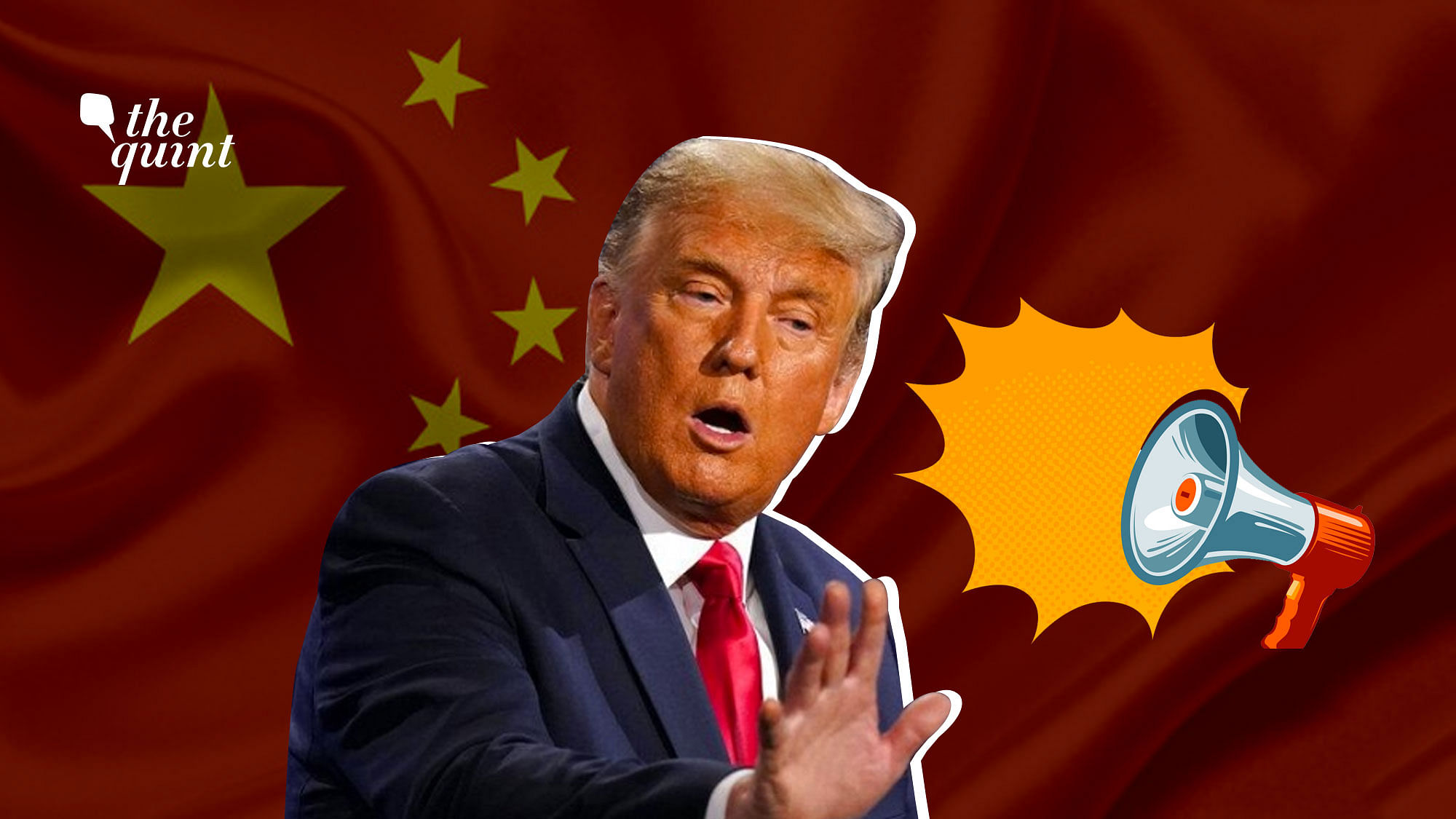 Image of Trump and China flag used for representational purposes.