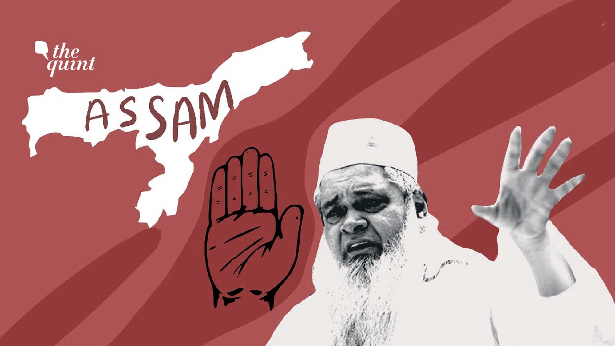<div class="paragraphs"><p> Image of Congress party’s hand symbol, and image of AIUDF’s leader Badruddin Ajmal, used for representational purposes.</p></div>