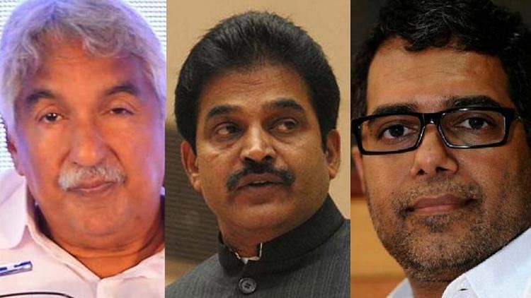 Congress Leaders Oommen Chandy, KC Venugopal, and BJP Leader Abdhullakkutty&nbsp;