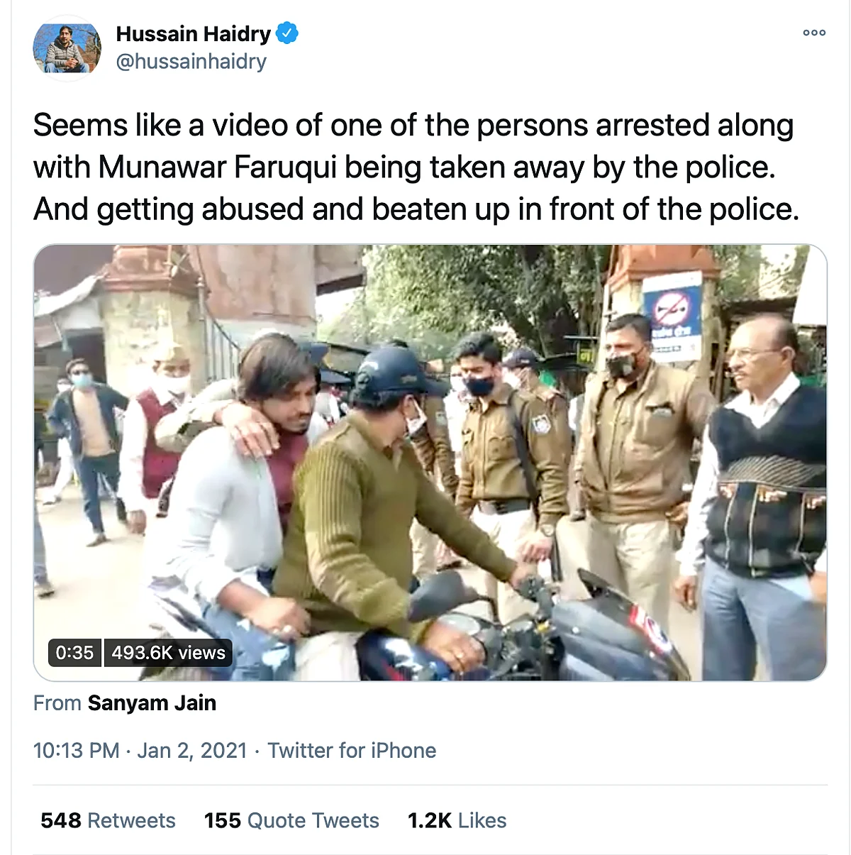 No, That’s Not Comic Munawar Faruqui Being Thrashed by Cops