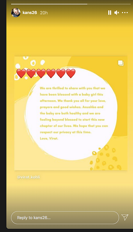 Angel in the House: Virat & Anushka's Families Welcome Their Child