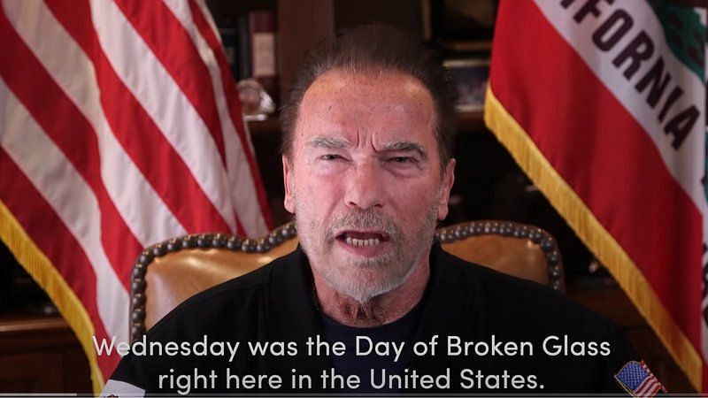 Arnold Schwarzenegger equates US Capitol Attack to Nazi violence
