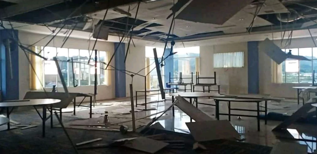 Images of destroyed property. 