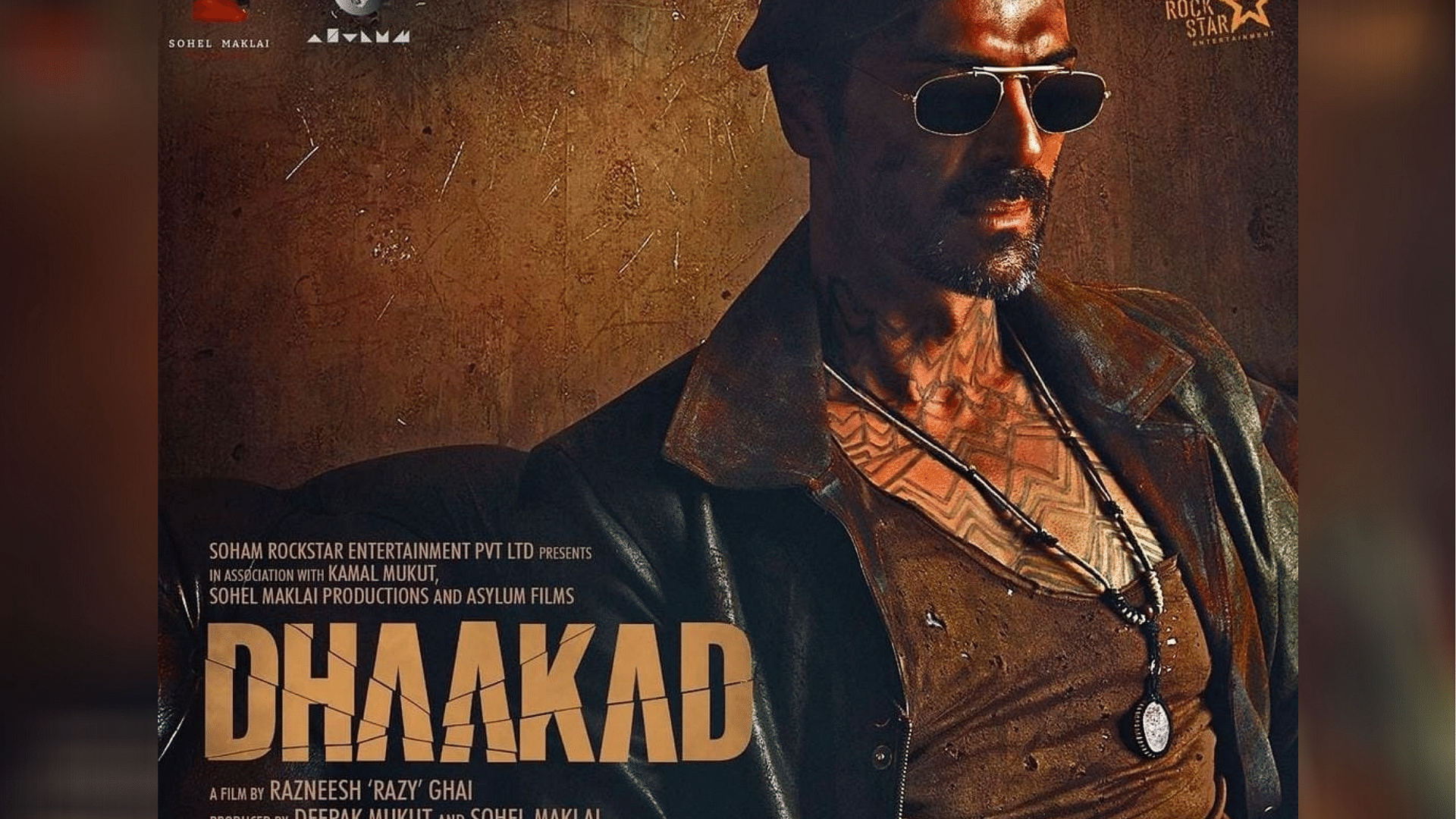 Arjun Rampal in a poster for <i>Dhaakad</i>.