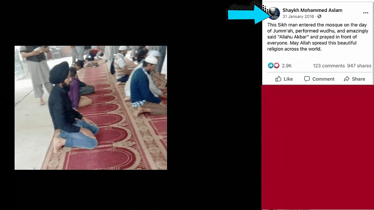 Old Image of Sikh Man Offering Namaz Revived Amid Farmers’ Protest