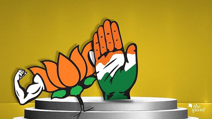 Image of BJP &amp; Congress symbols used for representational purposes.