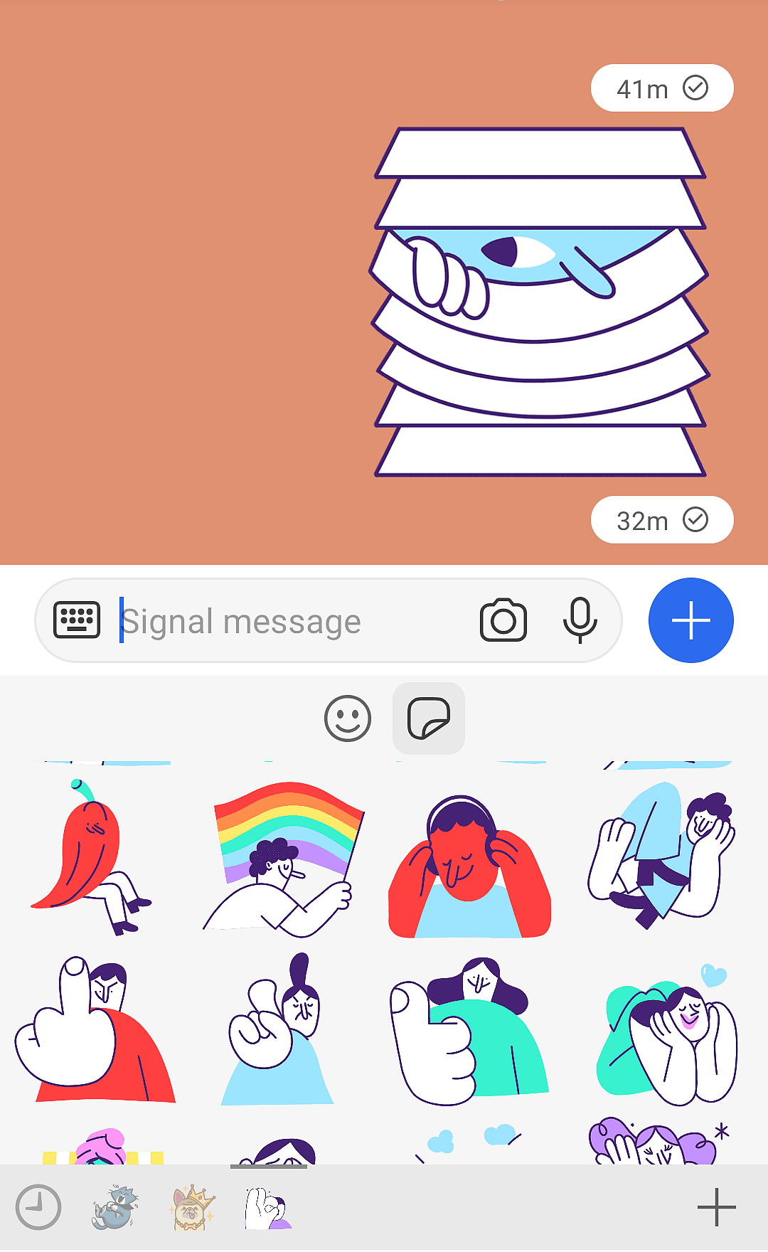 Signal animated Stickers