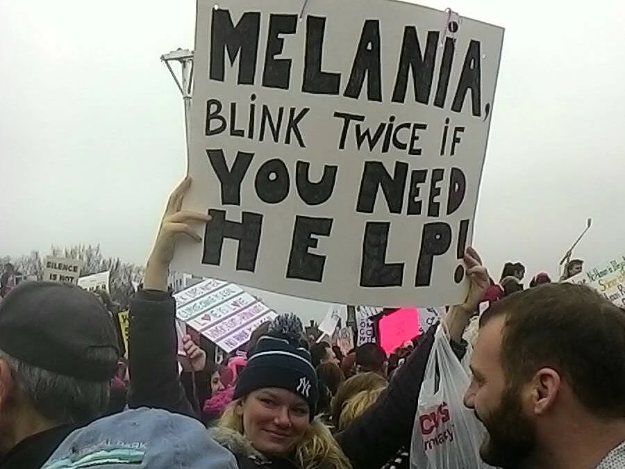 A protester at the Women’s March on Washington