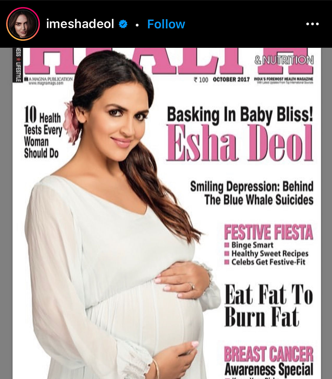 Here are a few celebs who've been spotted on magazine covers during their pregnancy.
