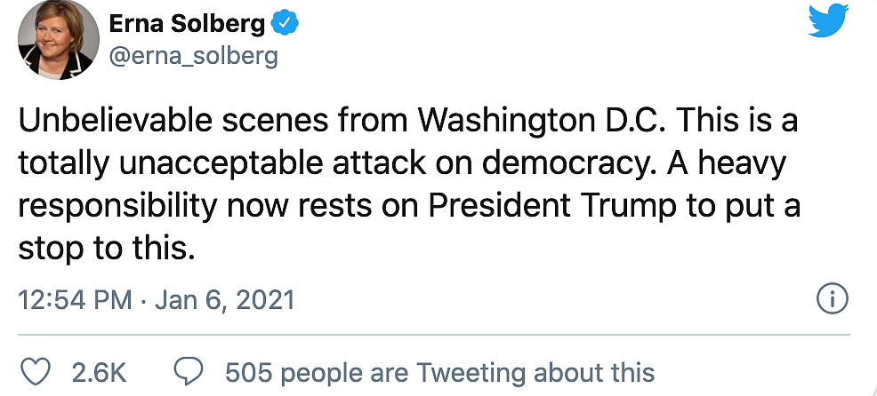 ‘Disgraceful’: Johnson, Ardern & Merkel Condemn US Capitol Siege