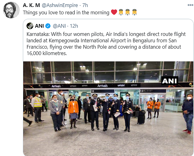 All-Women Pilot Crew Flies Longest Air India Direct Route Flight