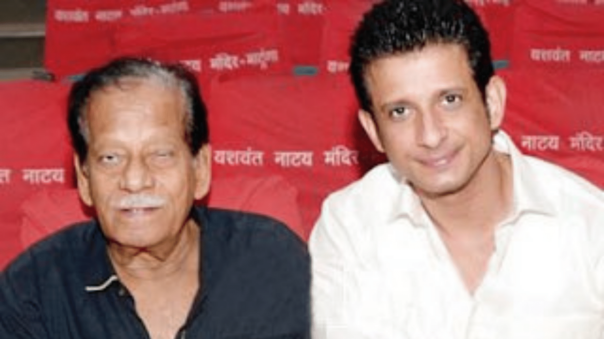 Actor Sharman Joshi with his father Arvind Joshi.