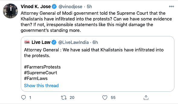 ‘Have Evidence?’: Twitter on Govt’s Khalistani Infiltration Claim